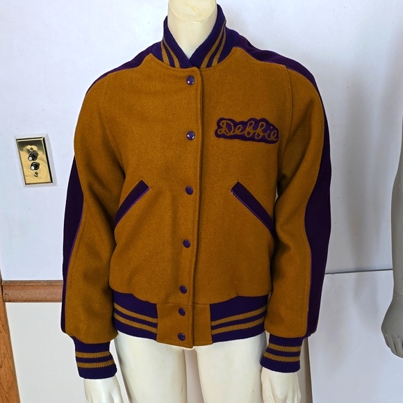 Vintage Jackets & Blazers - Vintage Cheer Letterman Varsity Jacket Wool Schurz HS Chicago IL